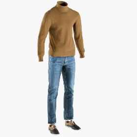 Men's Pants with Pullover and Shoes 3D model